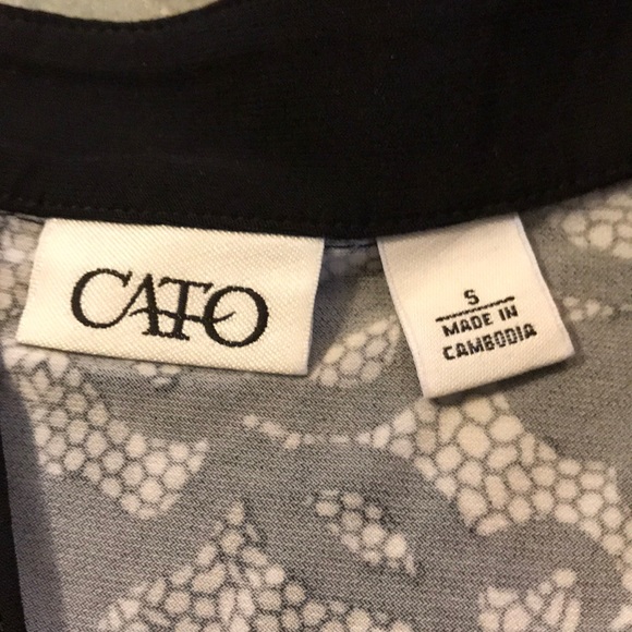Cato black and white elegant dressy top - Picture 3 of 5